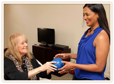 Ambika helping clients